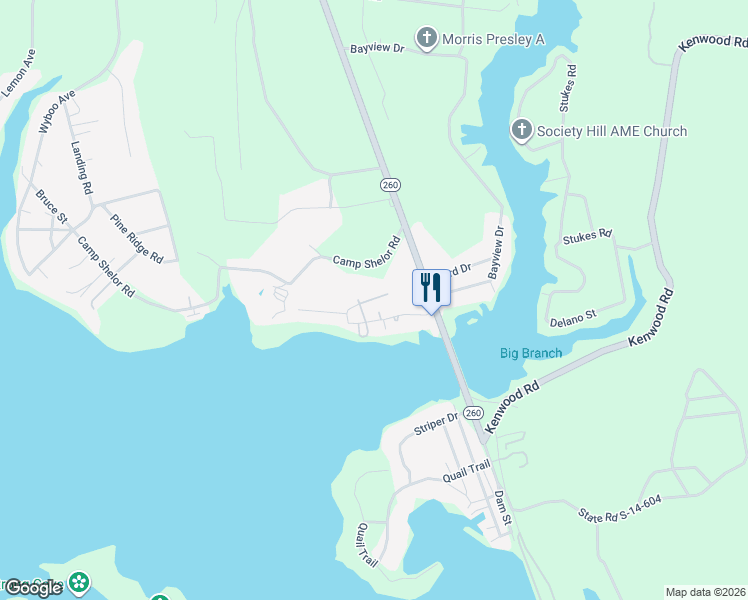 map of restaurants, bars, coffee shops, grocery stores, and more near Davis Street in Manning