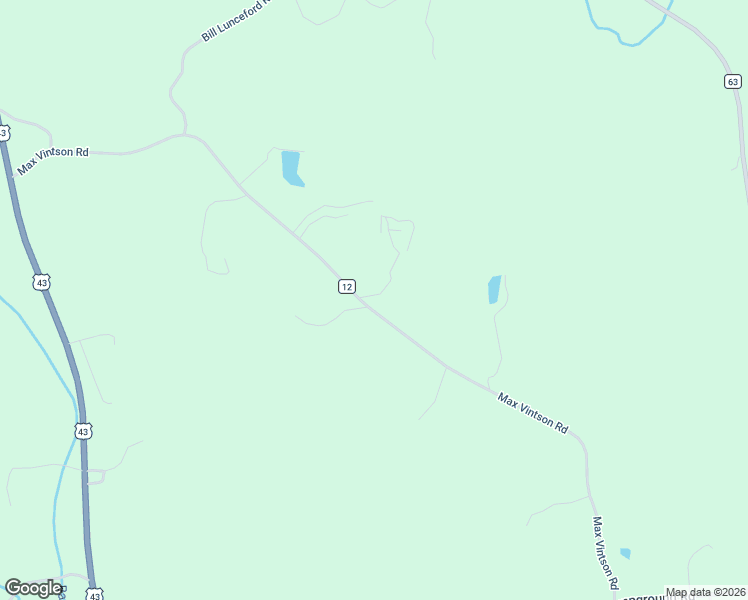 map of restaurants, bars, coffee shops, grocery stores, and more near 21083 Max Vintson Road in Northport