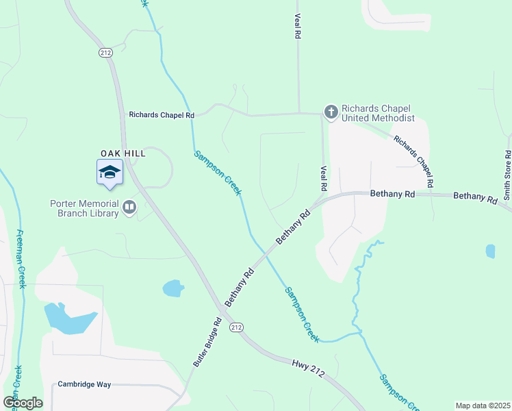 map of restaurants, bars, coffee shops, grocery stores, and more near 55 Park Place Drive in Covington