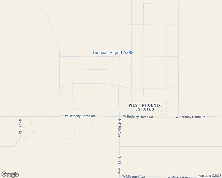 map of restaurants, bars, coffee shops, grocery stores, and more near 41932 West Rose Lane in Tonopah
