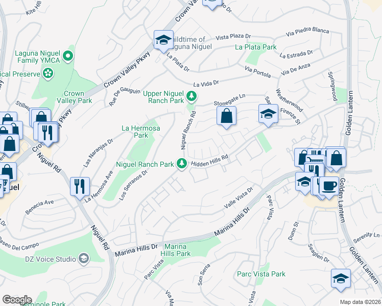 map of restaurants, bars, coffee shops, grocery stores, and more near 30041 Poseidon in Laguna Niguel