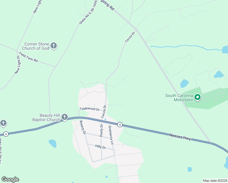 map of restaurants, bars, coffee shops, grocery stores, and more near 1 Lucy Lane in Orangeburg
