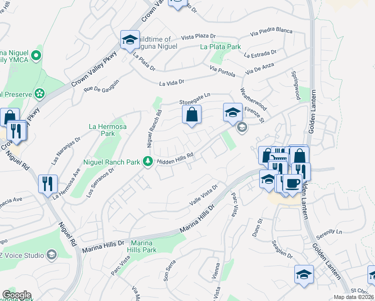 map of restaurants, bars, coffee shops, grocery stores, and more near 30042 Whitecap in Laguna Niguel