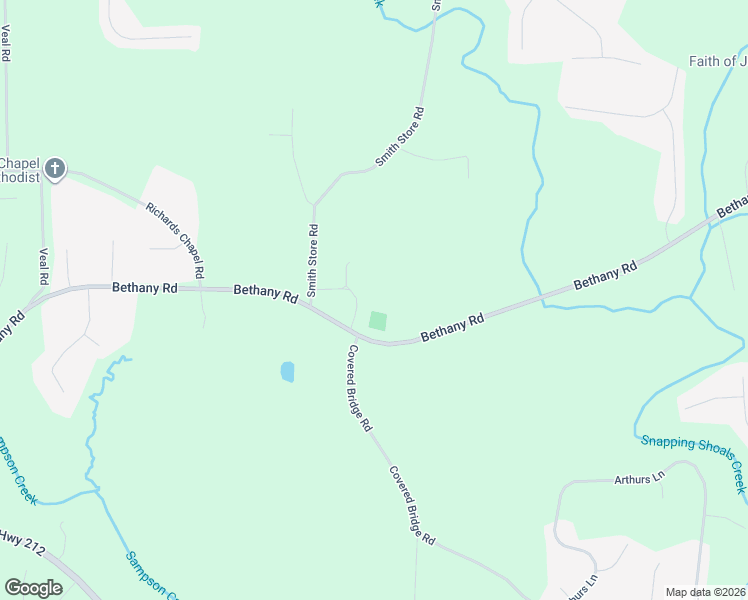 map of restaurants, bars, coffee shops, grocery stores, and more near 1020 Bethany Road in Covington