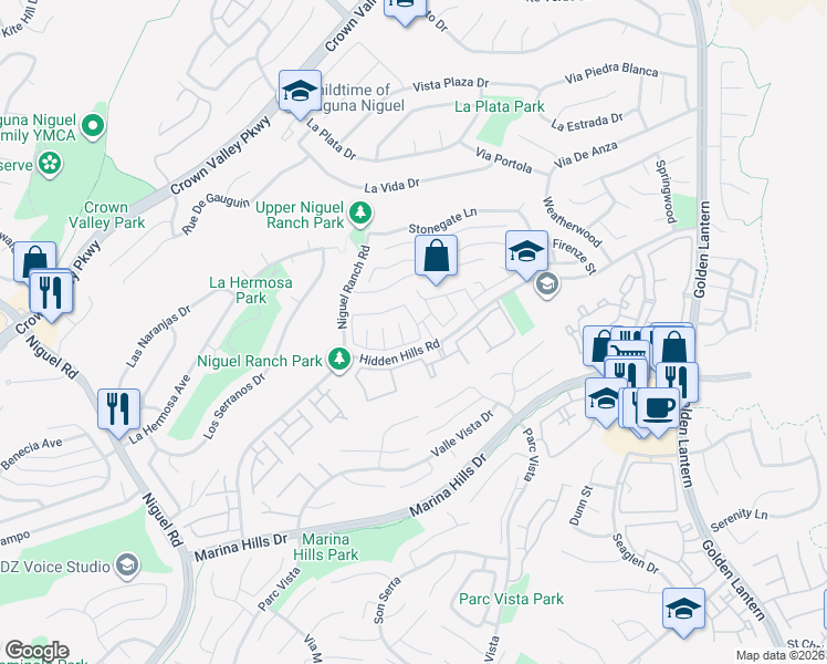 map of restaurants, bars, coffee shops, grocery stores, and more near 30042 Whitecap in Laguna Niguel