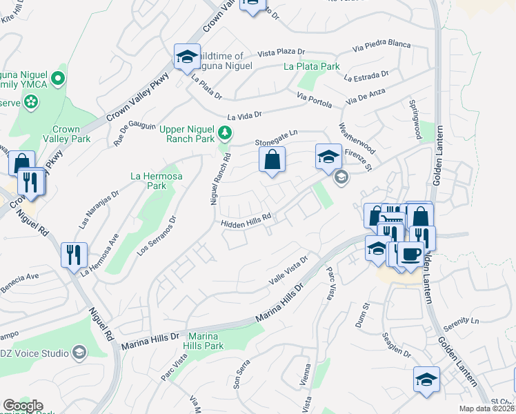 map of restaurants, bars, coffee shops, grocery stores, and more near 30042 Whitecap in Laguna Niguel