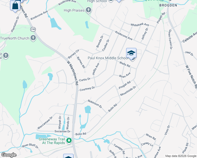 map of restaurants, bars, coffee shops, grocery stores, and more near 1819 Curtis Drive in North Augusta