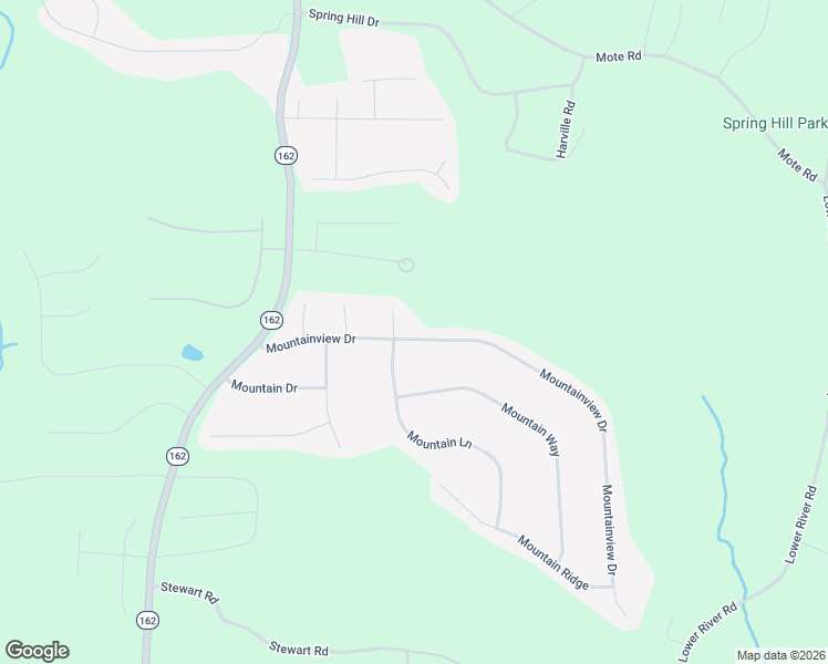 map of restaurants, bars, coffee shops, grocery stores, and more near 175 Mountainview Drive in Covington