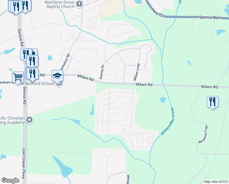 map of restaurants, bars, coffee shops, grocery stores, and more near 165 Hillcrest Avenue in Fayetteville
