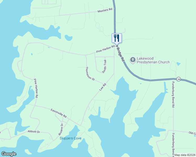 map of restaurants, bars, coffee shops, grocery stores, and more near 5108 Thomason Street in Pell City