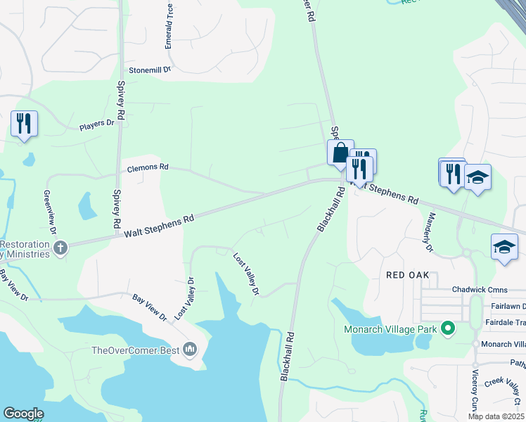 map of restaurants, bars, coffee shops, grocery stores, and more near 2009 Pine Forest Court in Jonesboro