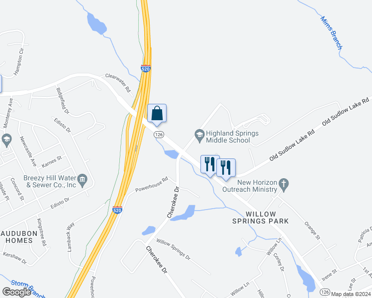 map of restaurants, bars, coffee shops, grocery stores, and more near 770 Clearwater Road in Clearwater