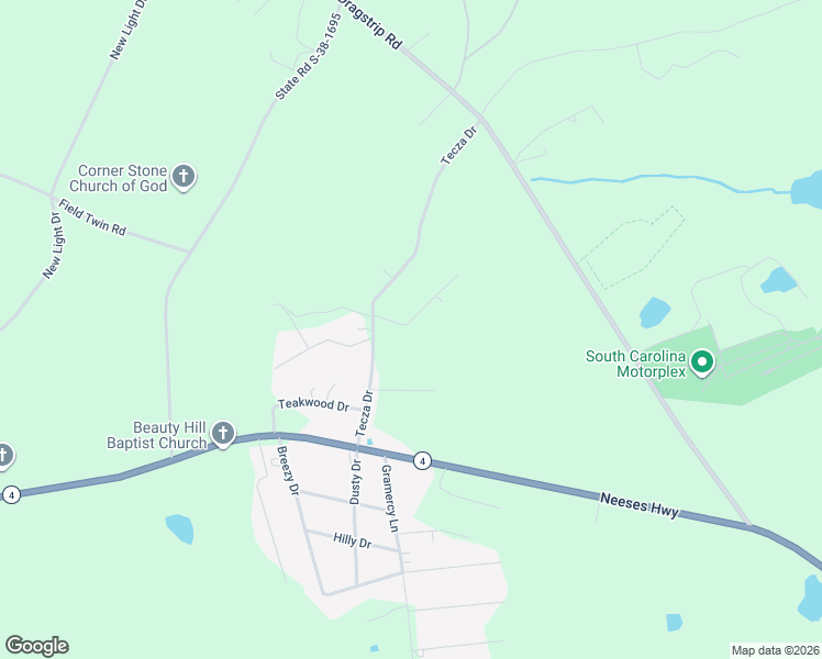 map of restaurants, bars, coffee shops, grocery stores, and more near 1 Lucy Lane in Orangeburg