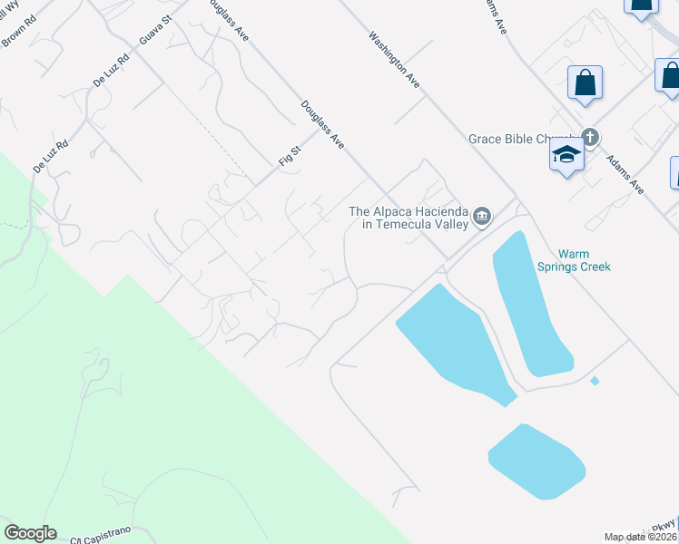 map of restaurants, bars, coffee shops, grocery stores, and more near 42503 Morning Dew Court in Murrieta