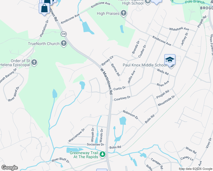 map of restaurants, bars, coffee shops, grocery stores, and more near 908 South Carolina 230 in North Augusta