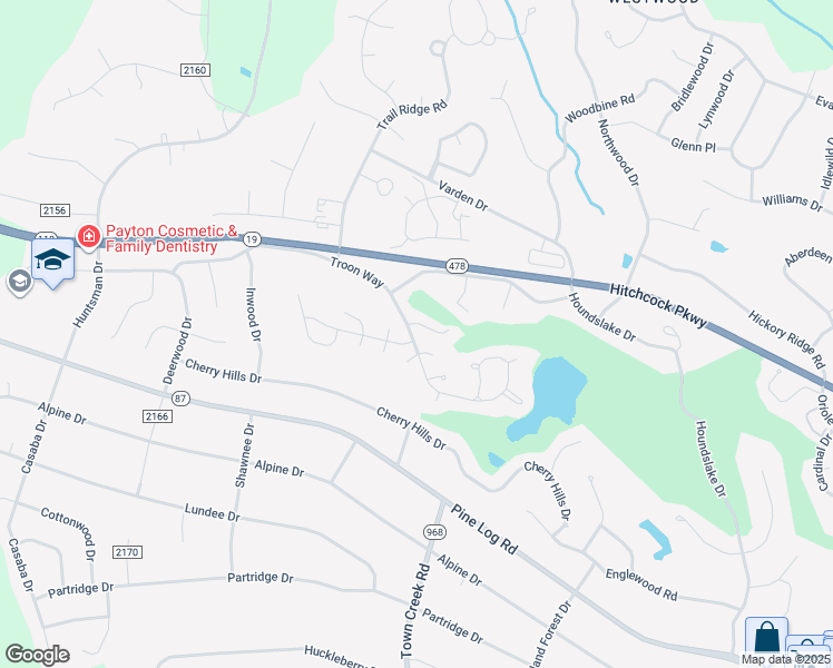 map of restaurants, bars, coffee shops, grocery stores, and more near 38 Troon Way in Aiken