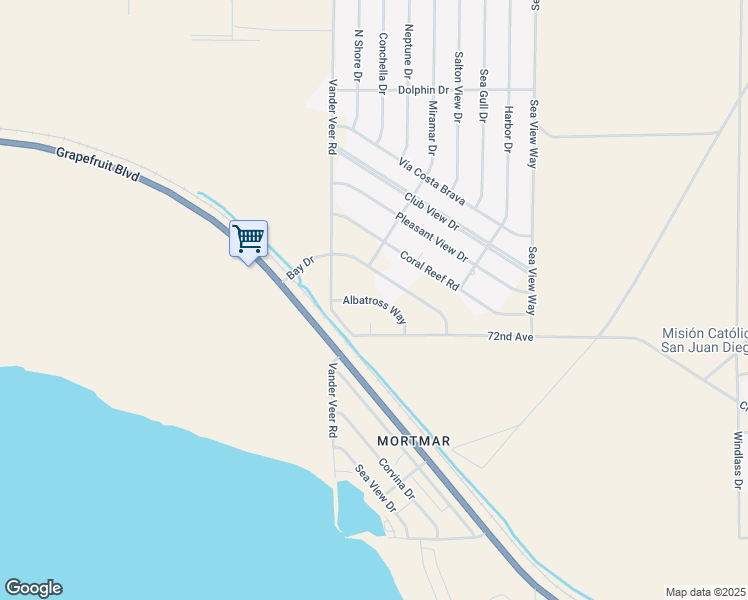 map of restaurants, bars, coffee shops, grocery stores, and more near Albatross Way in Riverside County