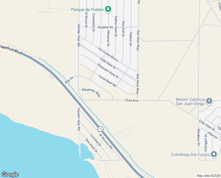 map of restaurants, bars, coffee shops, grocery stores, and more near 99322 Bay Drive in Mecca
