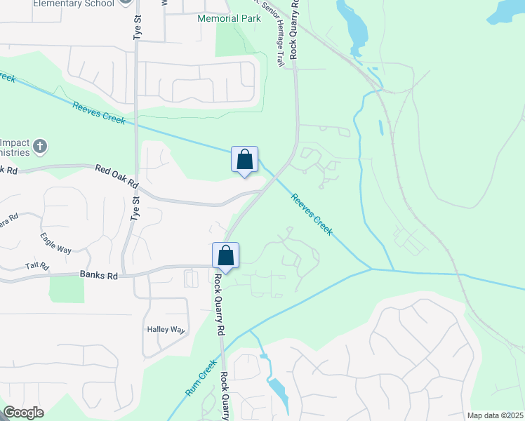map of restaurants, bars, coffee shops, grocery stores, and more near 770 Rock Quarry Road in Stockbridge