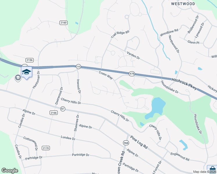 map of restaurants, bars, coffee shops, grocery stores, and more near 2 Turnberry Court North in Aiken