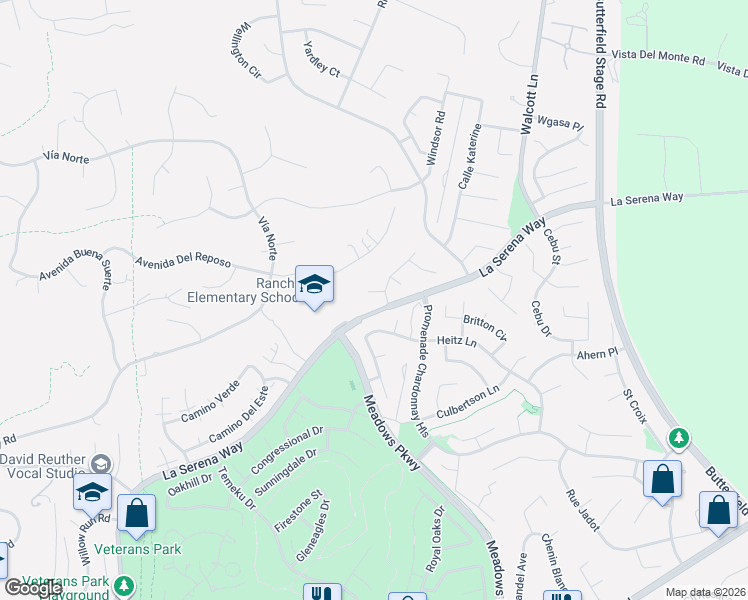 map of restaurants, bars, coffee shops, grocery stores, and more near 31274 Heitz Lane in Temecula