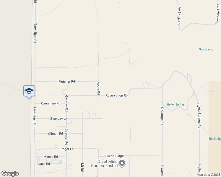 map of restaurants, bars, coffee shops, grocery stores, and more near 59600 Reservation Road in Anza