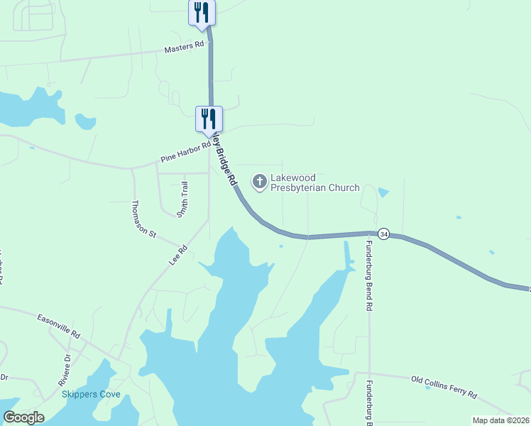 map of restaurants, bars, coffee shops, grocery stores, and more near 170 Sherwood Place in Pell City