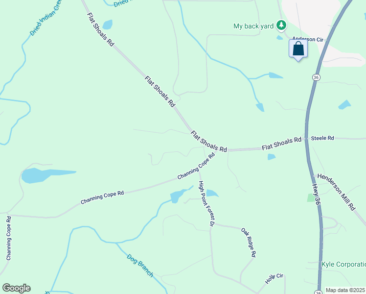map of restaurants, bars, coffee shops, grocery stores, and more near 61 Andrew Road in Covington