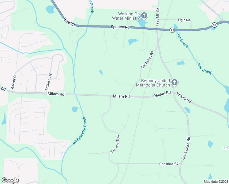 map of restaurants, bars, coffee shops, grocery stores, and more near 245 Milam Road in Fayetteville