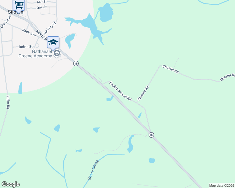 map of restaurants, bars, coffee shops, grocery stores, and more near 1094 English School Road in Greensboro