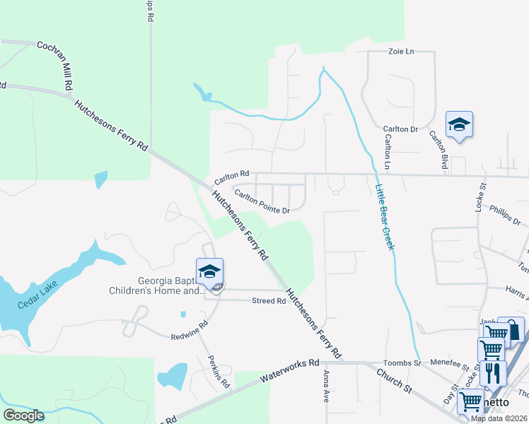 map of restaurants, bars, coffee shops, grocery stores, and more near 818 Carlton Pointe Terrace in Palmetto