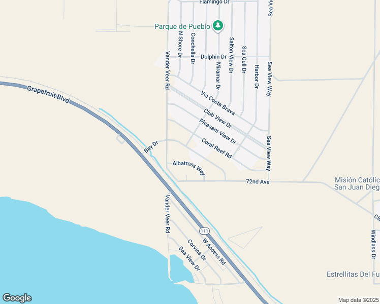 map of restaurants, bars, coffee shops, grocery stores, and more near 99155 Bay Drive in Mecca