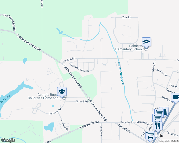 map of restaurants, bars, coffee shops, grocery stores, and more near 658 Carlton Pointe Drive in Palmetto