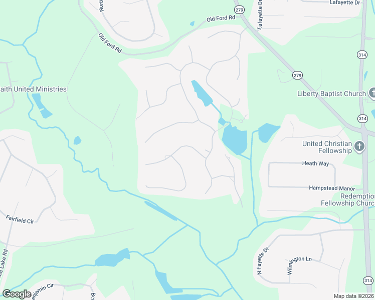 map of restaurants, bars, coffee shops, grocery stores, and more near 120 Standing Oak Place in Fayetteville