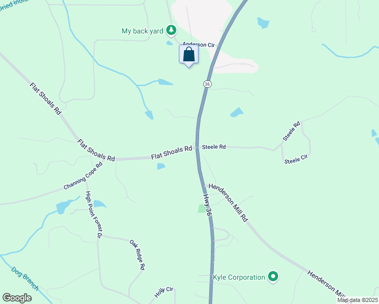 map of restaurants, bars, coffee shops, grocery stores, and more near 11906 Georgia 36 in Covington