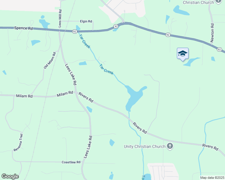 map of restaurants, bars, coffee shops, grocery stores, and more near 555 Rivers Road in Fayetteville