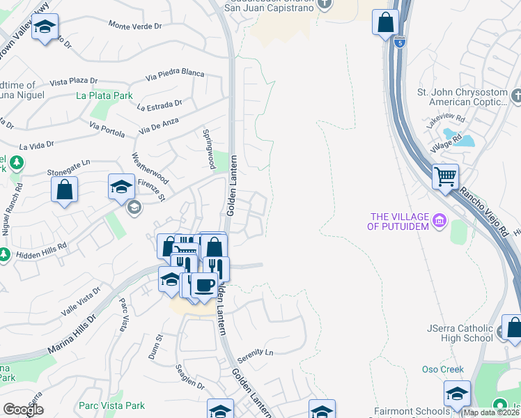 map of restaurants, bars, coffee shops, grocery stores, and more near 133 Pearl in Laguna Niguel