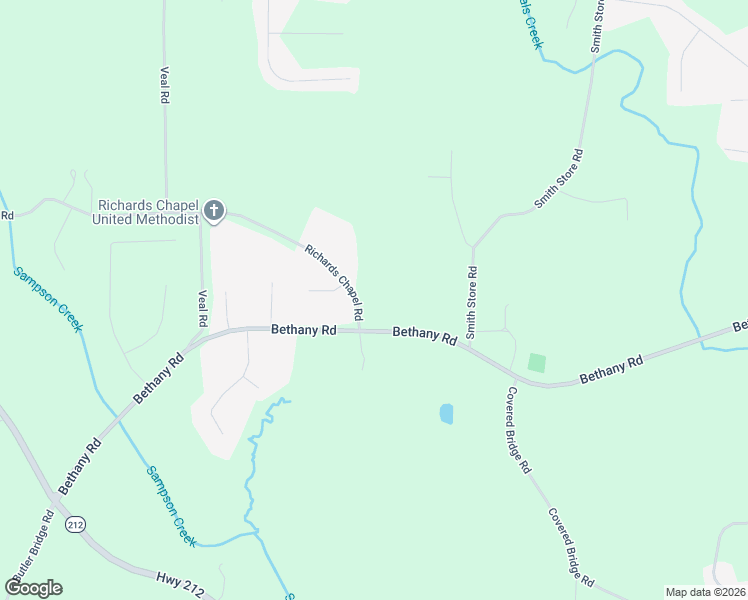 map of restaurants, bars, coffee shops, grocery stores, and more near 691 Richards Chapel Road in Covington