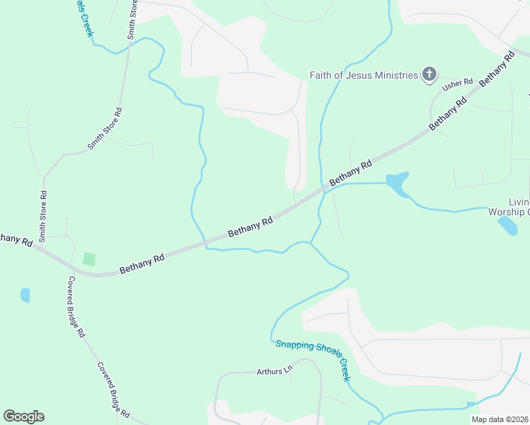 map of restaurants, bars, coffee shops, grocery stores, and more near 642 Bethany Road in Covington