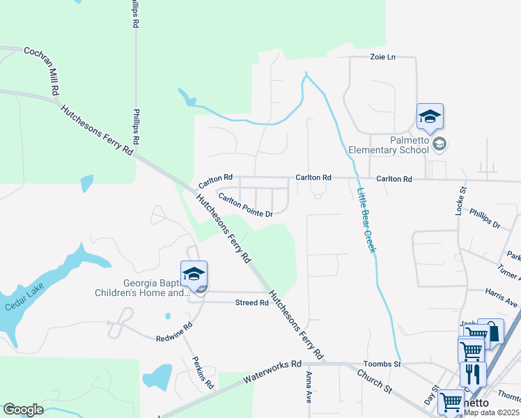map of restaurants, bars, coffee shops, grocery stores, and more near 820 Carlton Pointe Terrace in Palmetto