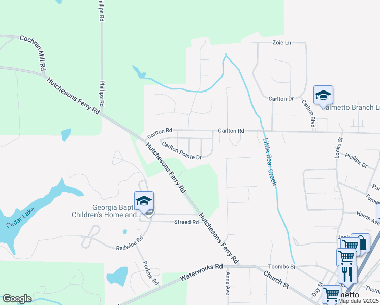 map of restaurants, bars, coffee shops, grocery stores, and more near 818 Carlton Pointe Terrace in Palmetto