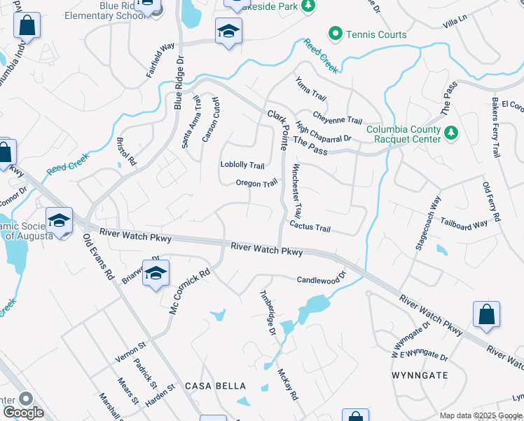 map of restaurants, bars, coffee shops, grocery stores, and more near 4036 Danielle Drive in Martinez