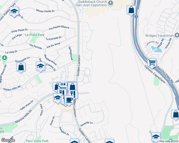 map of restaurants, bars, coffee shops, grocery stores, and more near 133 Pearl in Laguna Niguel