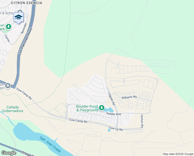 map of restaurants, bars, coffee shops, grocery stores, and more near 1286 Roots Way in Mission Viejo