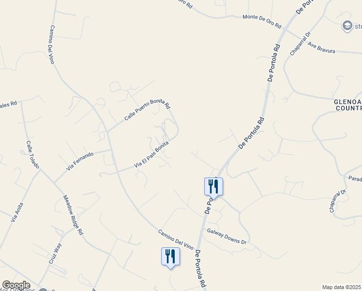 map of restaurants, bars, coffee shops, grocery stores, and more near 36453 Vía El Pais Bonita in Temecula