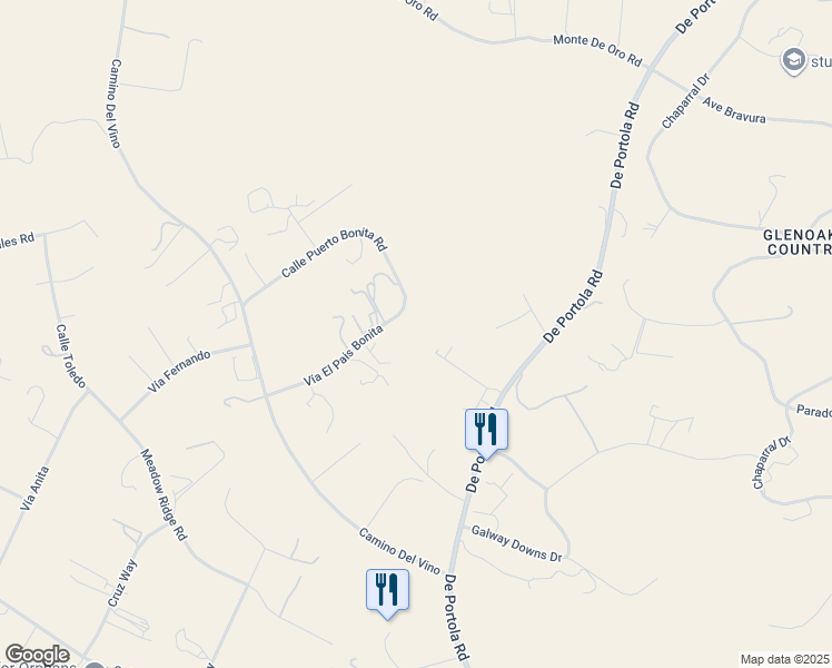 map of restaurants, bars, coffee shops, grocery stores, and more near 36453 Vía El Pais Bonita in Temecula