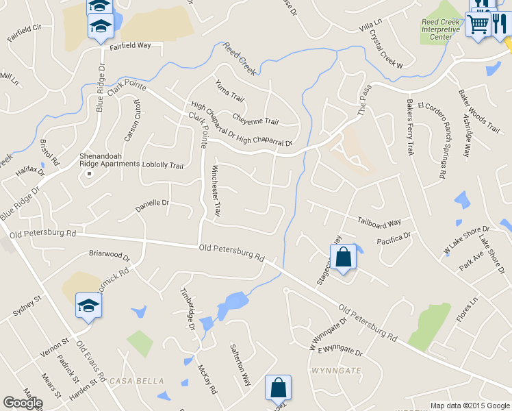 map of restaurants, bars, coffee shops, grocery stores, and more near 318 Hackamore Trail in Martinez