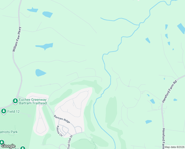map of restaurants, bars, coffee shops, grocery stores, and more near 1036 Bartram Ridge in Evans