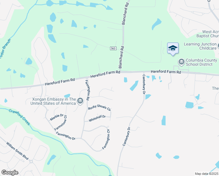 map of restaurants, bars, coffee shops, grocery stores, and more near 4843 Appletree Court in Evans