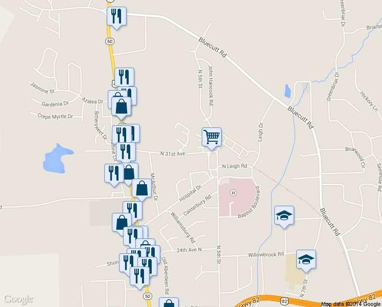 map of restaurants, bars, coffee shops, grocery stores, and more near 620640 North 31st Avenue in Columbus
